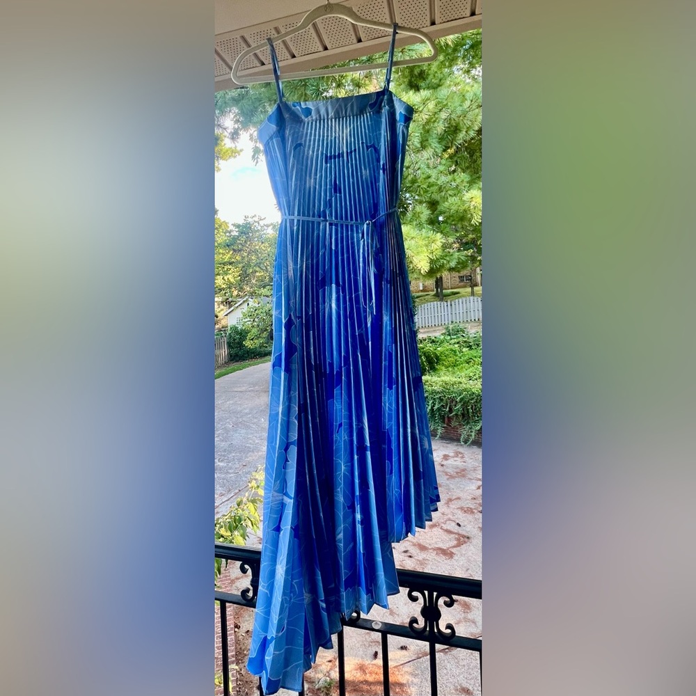 Milly Light Blue Pleated Dress